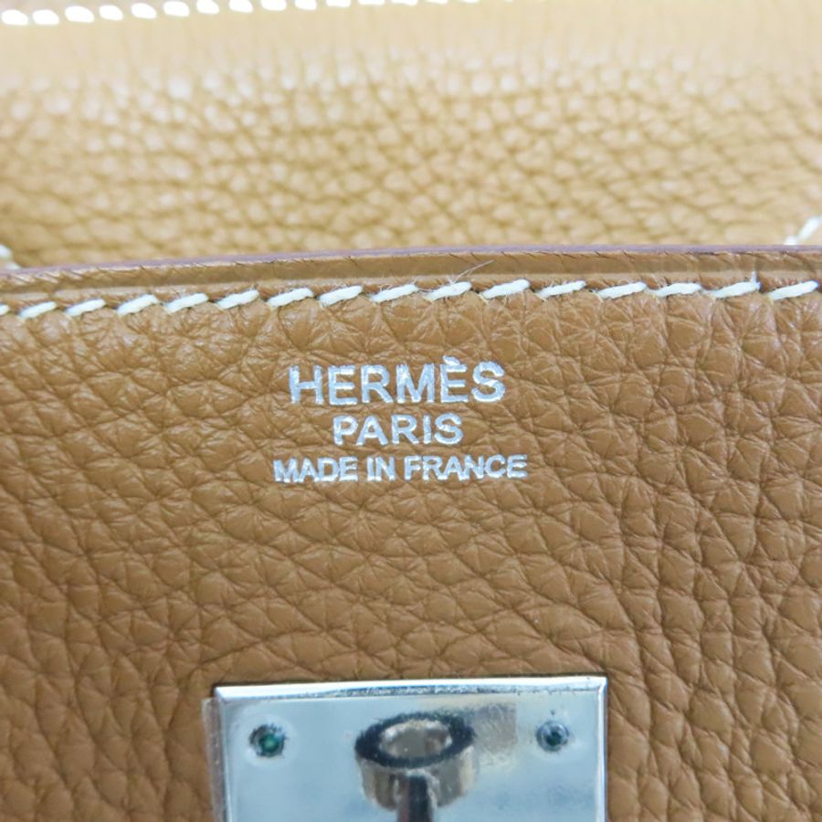 金棕色 Clemence 牛皮 Birkin 30 柏金包 手提包 口K刻 銀扣【HERMES 愛馬仕】-7