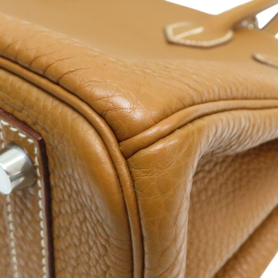 金棕色 Clemence 牛皮 Birkin 30 柏金包 手提包 口K刻 銀扣【HERMES 愛馬仕】-13