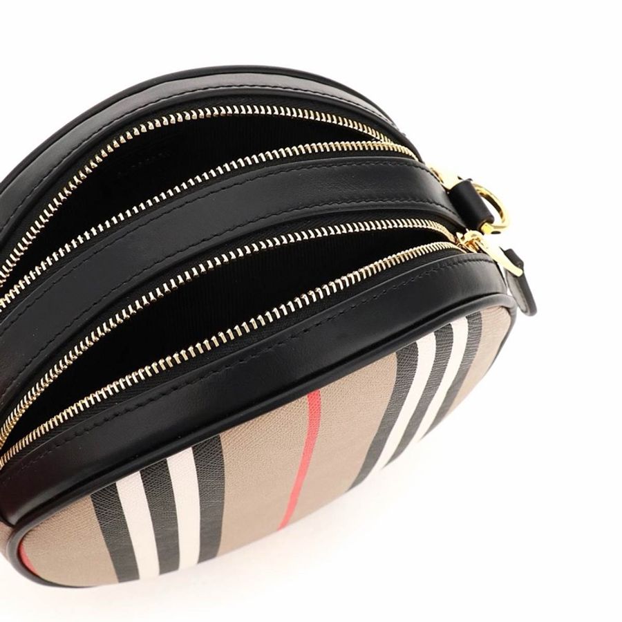 Burberry 女士 條紋圖案單肩包均碼碼常規、17 X 7 X 17 CM-4