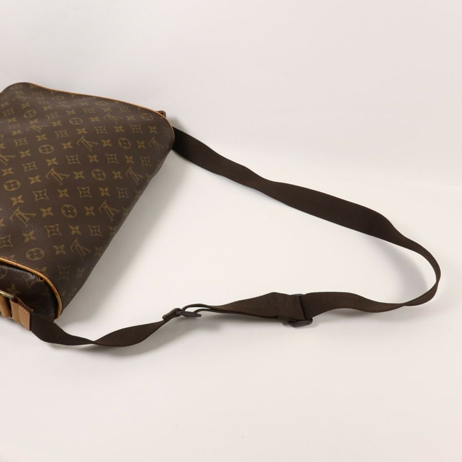LOUIS VUITTON Monogram Abbesses金扣肩背袋棕色-7