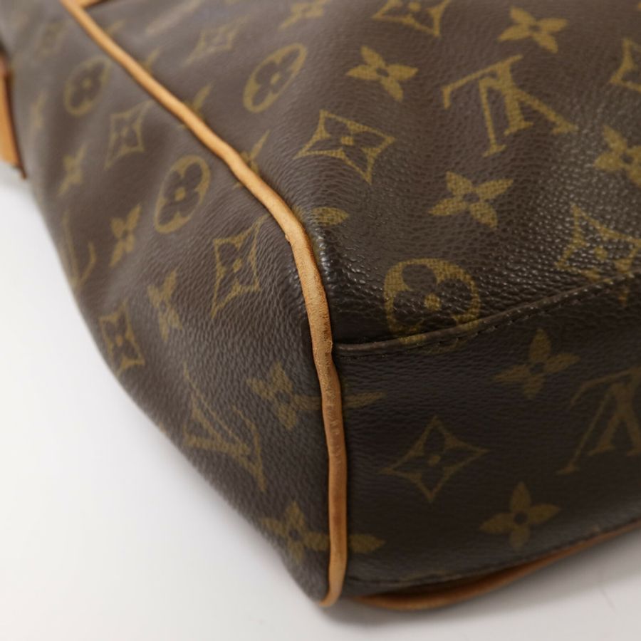 LOUIS VUITTON Monogram Abbesses金扣肩背袋棕色-11