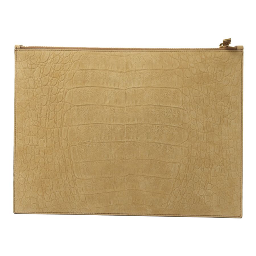 YVES SAINT LAURENT 絨布Pouch金扣手拿包-1