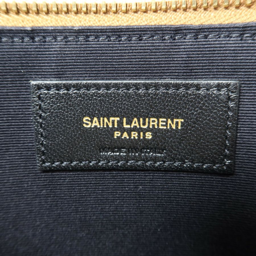 YVES SAINT LAURENT 絨布Pouch金扣手拿包-5