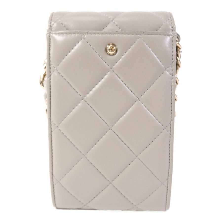 CHANEL 羊皮皮革Chain Shoulder Bag金扣鏈帶肩背袋-1