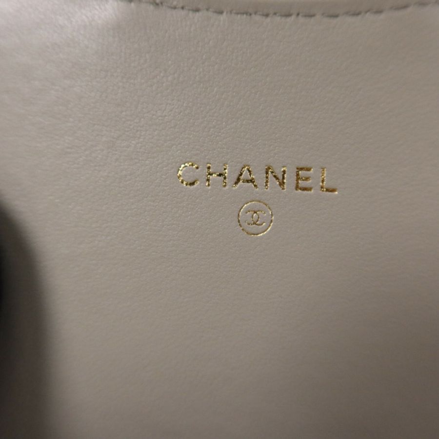 CHANEL 羊皮皮革Chain Shoulder Bag金扣鏈帶肩背袋-5