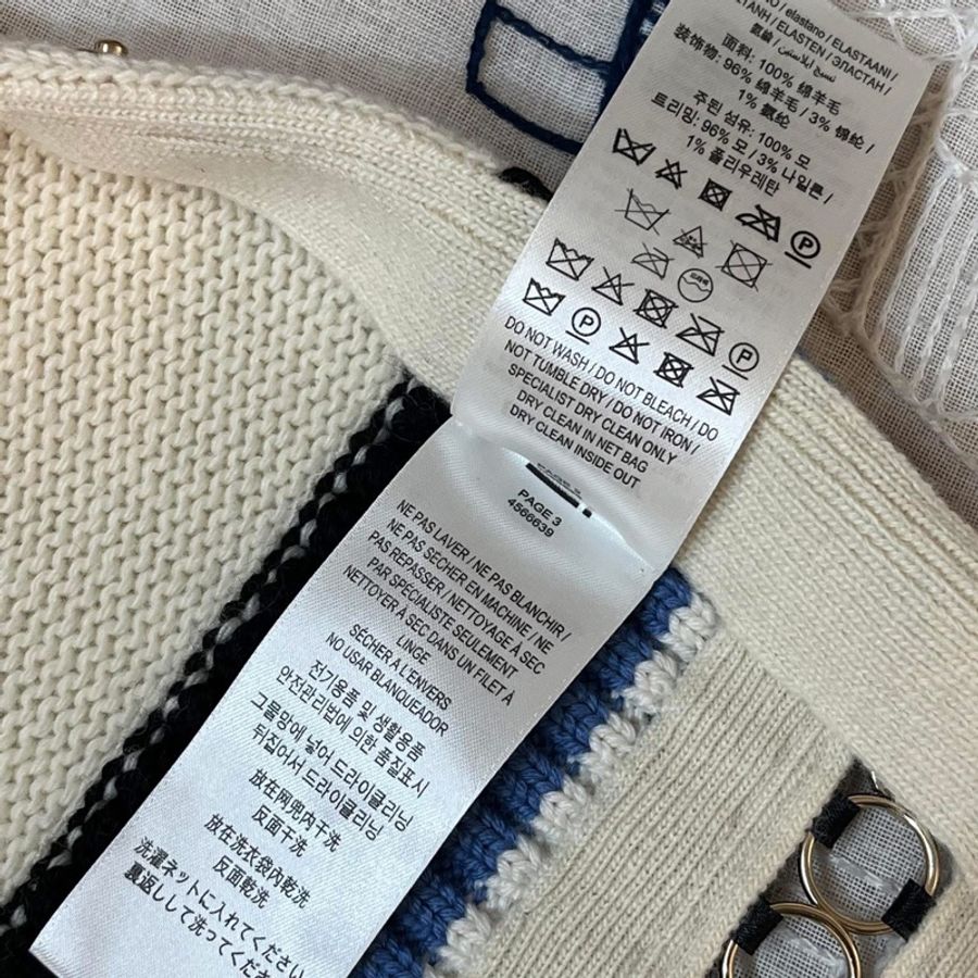 BURBERRY 英國米色學院風毛衣XS-15