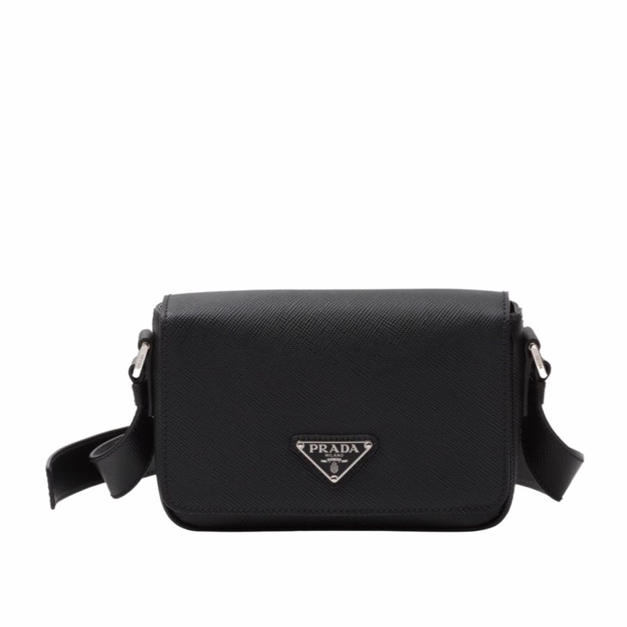 Prada 男士 Saffiano翻蓋單肩包均碼碼常規、19cm*5cm*13cm-0