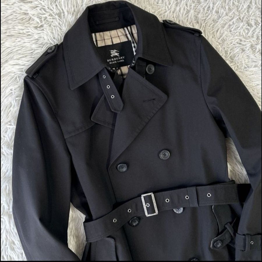 日本進口二手/Burberry 時尚男神風衣-5