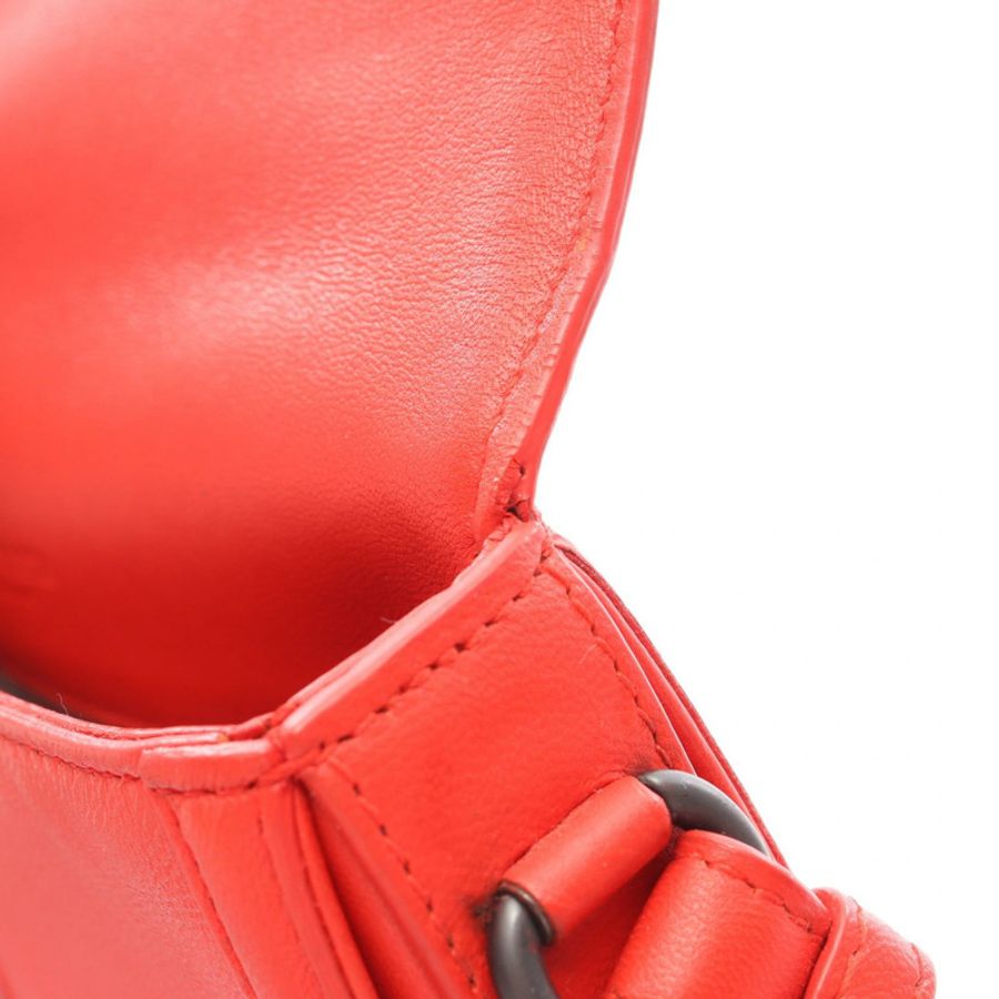BOTTEGA VENETA Rialto Intrecciato 紅色皮革單肩包(二手,女士款)-6