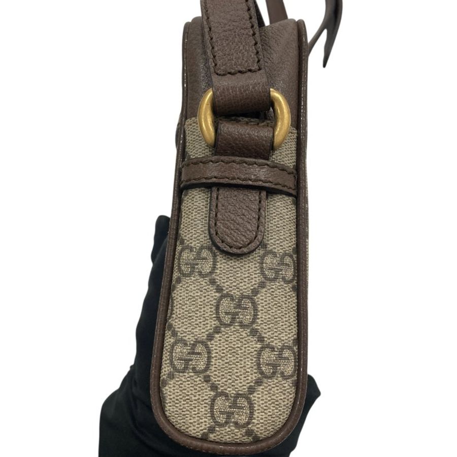 GUCCI 古馳 598127 Gucci Ophidia GG PVC帆布 相機包 斜背包 卡其色老花 金釦-3