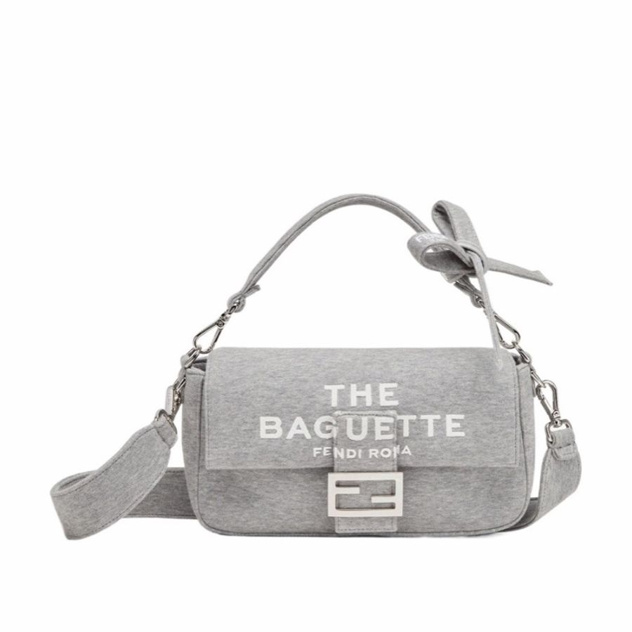 Fendi 男士 Baguette 徽標斜挎包均碼碼常規、27cm*6.5cm*15cm-4