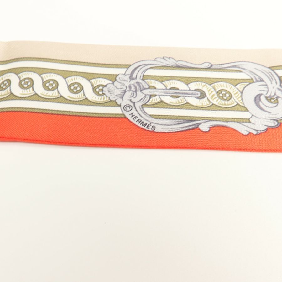 HERMES 絲質Twilly絲巾-5