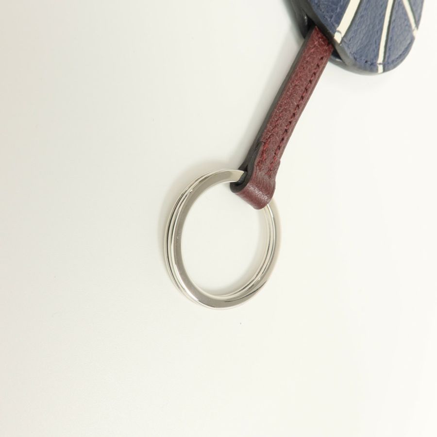 HERMES Evercolor皮革Key Charm銀扣鎖匙扣-4