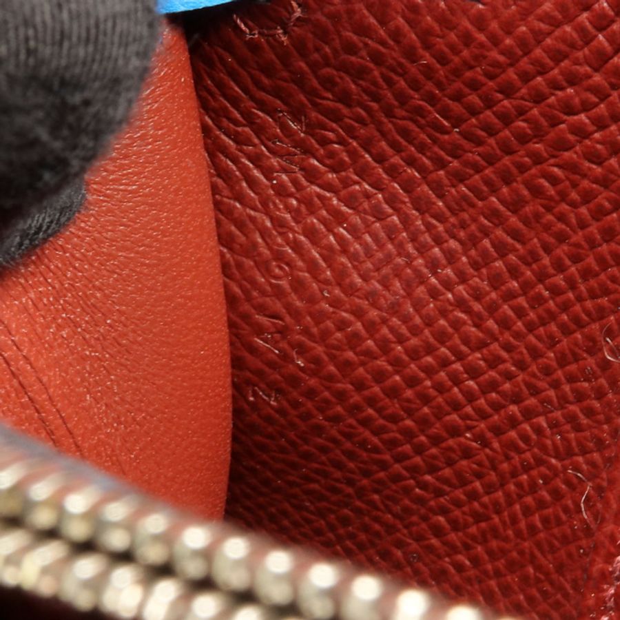 HERMES Epsom皮革Kelly To Go銀扣肩背袋Bleu Frida/Rouge Sellier-14