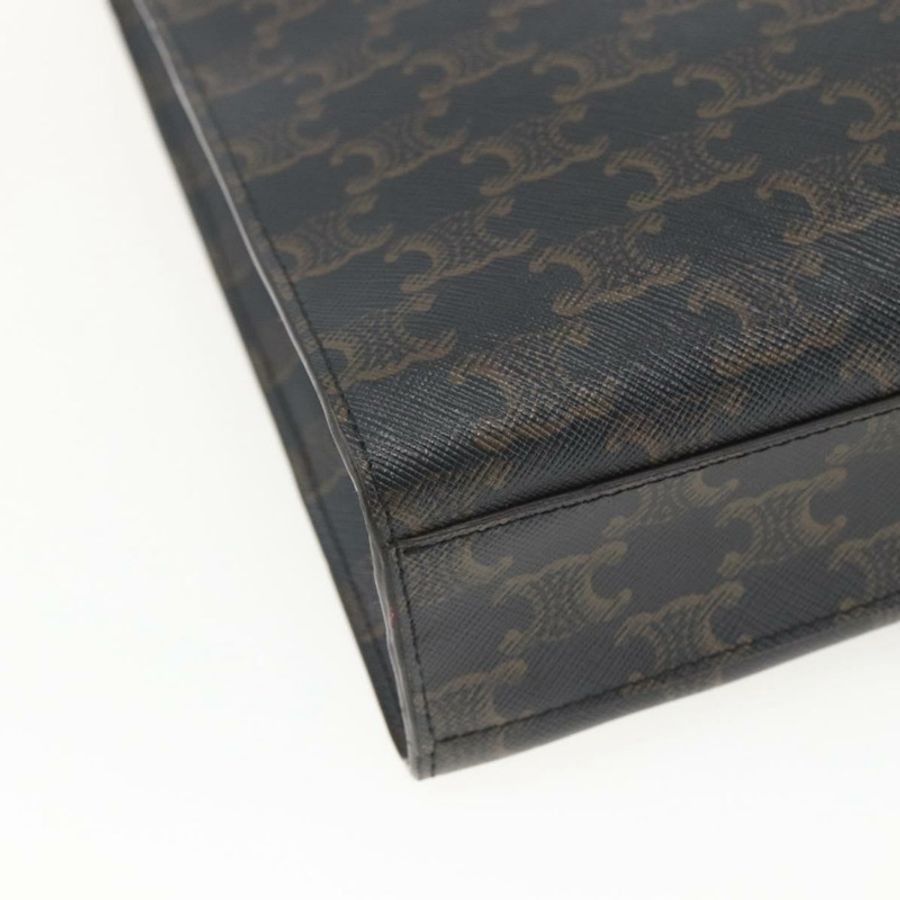 【日本直送】CELINE Triomphe Vertical Cabas 手提包 PVC 2way 棕色 Auth ka1656SAM-17
