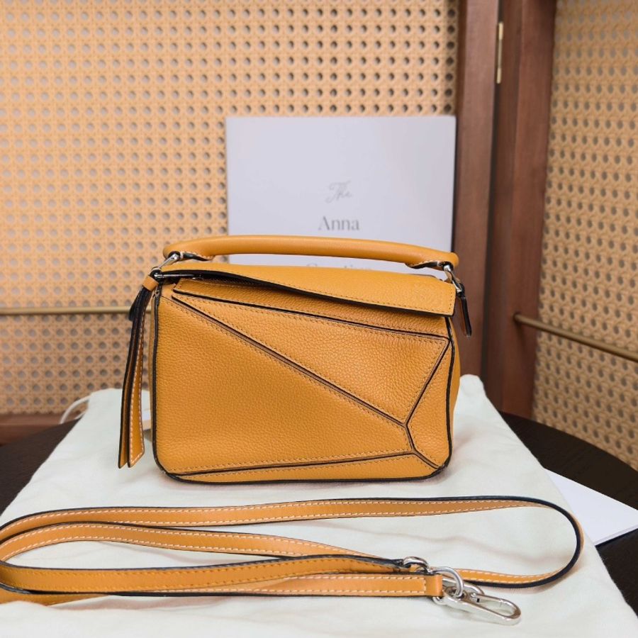 LOEWE Puzzle mini 幾何手提肩背斜背包17*11*7.5 98新配件塵袋-1