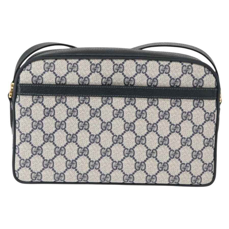 【日本直送】GUCCI GG Supreme Sherry Line 手提包 PVC 海軍藍 金 紅 001 56 0942 正品 166010-1