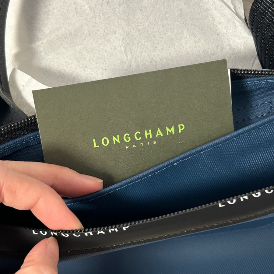 Longchamp Le Pliage Energy S號托特包 手提包 肩背側背兩用 尼龍帆布 海軍藍/黑色-4