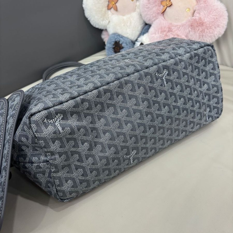 【近新閒置品】Goyard 灰色小號手提單肩包托特包tote購物袋-4