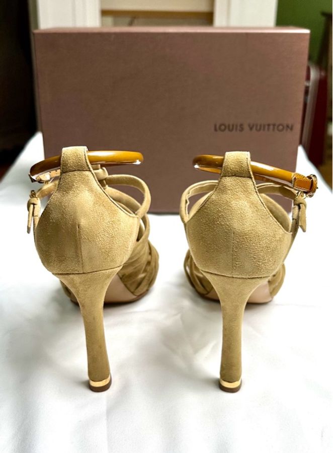 Louis Vuitton 超美麂皮編織涼鞋 38號-4