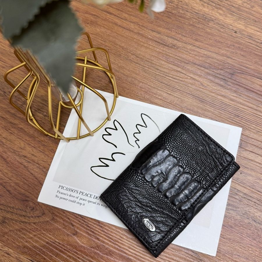 【赫蒂國際精品】Tods 托德斯 黑色鱷魚皮卡包 vintage-0