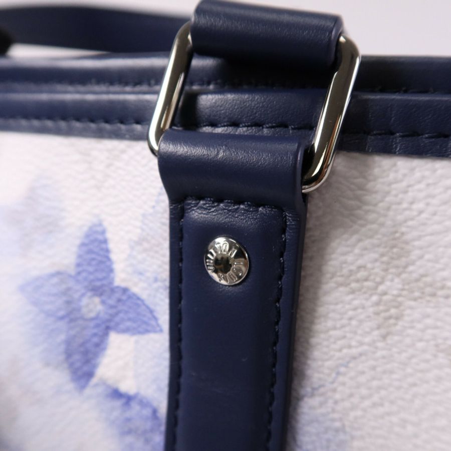 LOUIS VUITTON Monogram Watercolour Weekend Tote GM銀扣手挽肩背兩用袋-14