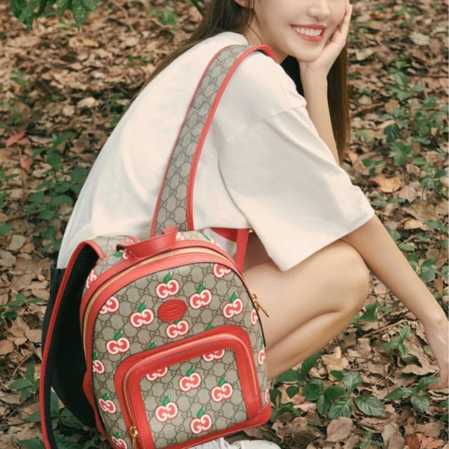 Gucci限定款蘋果後背包 小書包 特殊款-0