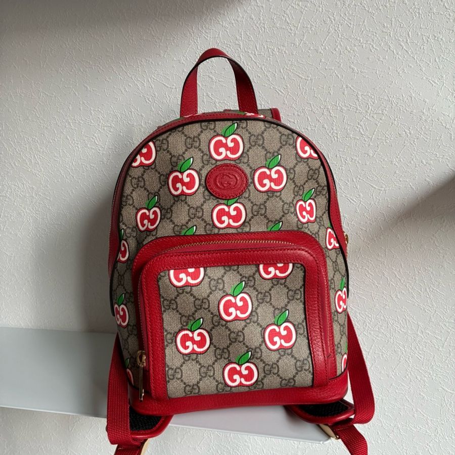 Gucci限定款蘋果後背包 小書包 特殊款-1
