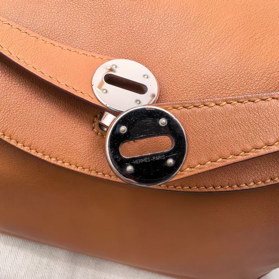 🌈Hermes🧡Lindy 26🧡金棕銀扣編織帶🧡98新🌈Swift皮🌟愛馬仕🌟-6