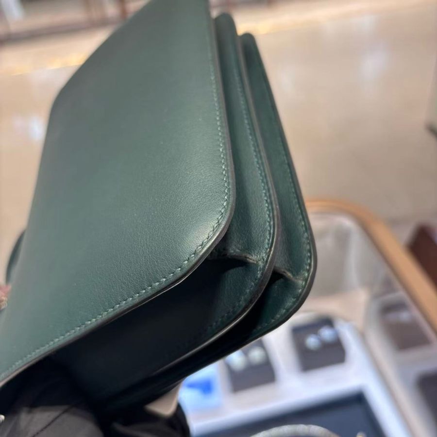 🌈Hermes💚Mini Constance 19💚松柏綠金扣💚99新🌈Swift皮🌟愛馬仕🌟-5