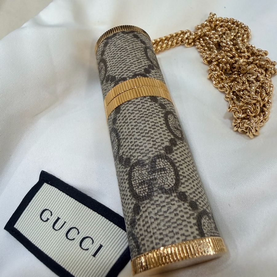 GUCCI 香水瓶 項鍊  金鍊 掛飾-0