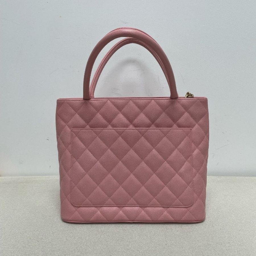 香奈兒/Chanel 希爾頓粉色菱格手提包-1