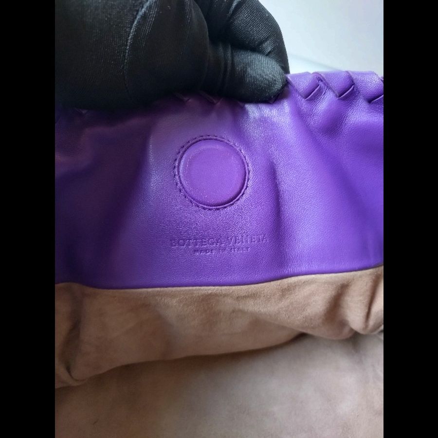 BV 紫皮局部編織拼蛇皮大托特包-34