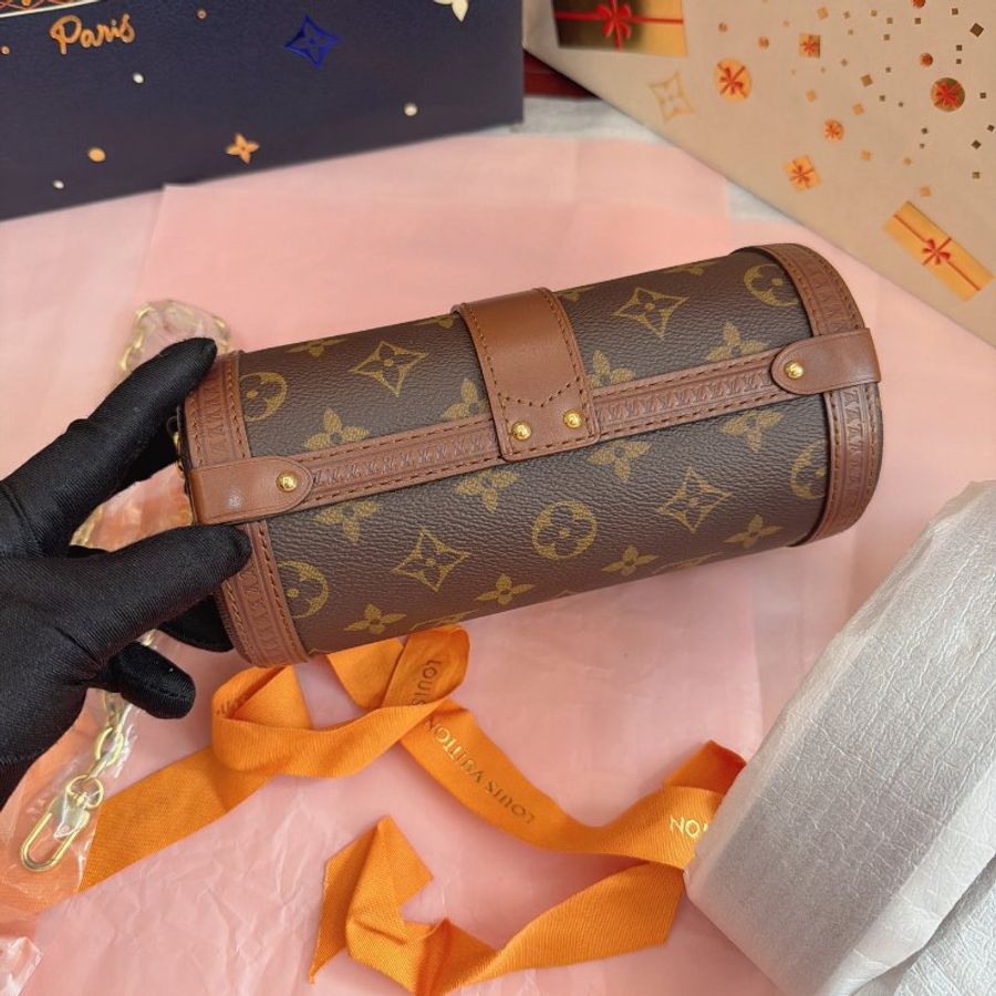 全新品 路易威登/Louis Vuitton 老花巴比龍圓桶包-6
