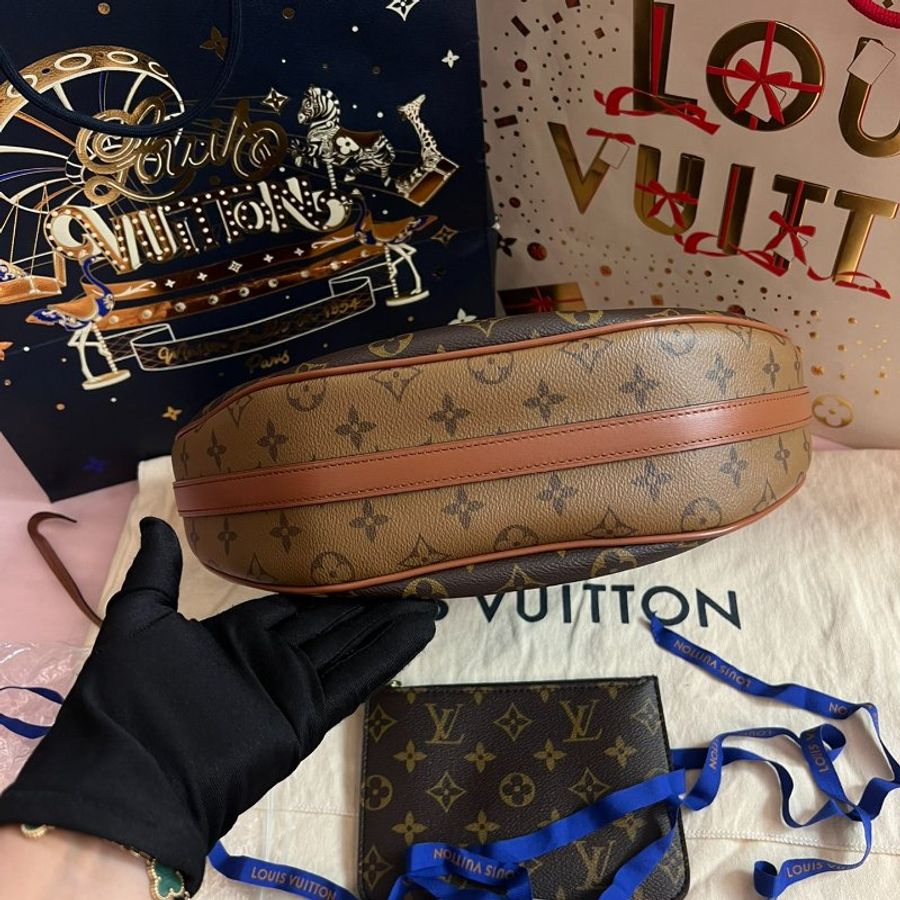 近新品 路易威登/Louis Vuitton Loop Hobo大月亮豌荳包 歐陽娜娜同款-4