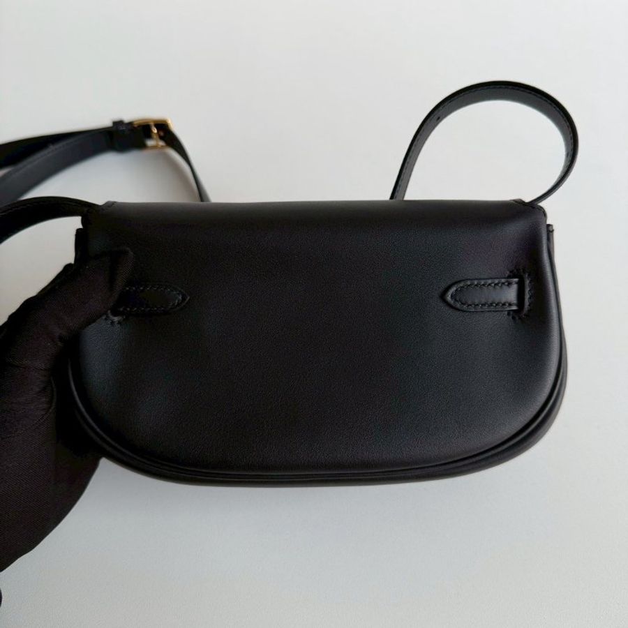 99新🆕 全配有購證🙌🏻 Hermès 愛馬仕 Kelly Moove 黑色金釦-9
