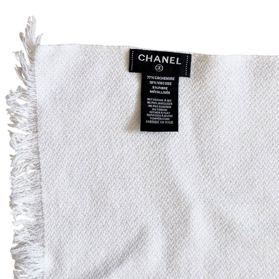 CHANEL CC 羊絨 圍巾-6