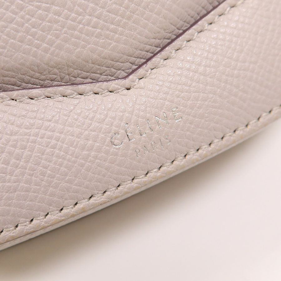 CELINE 牛皮皮革Trotteur銀扣肩背袋-6
