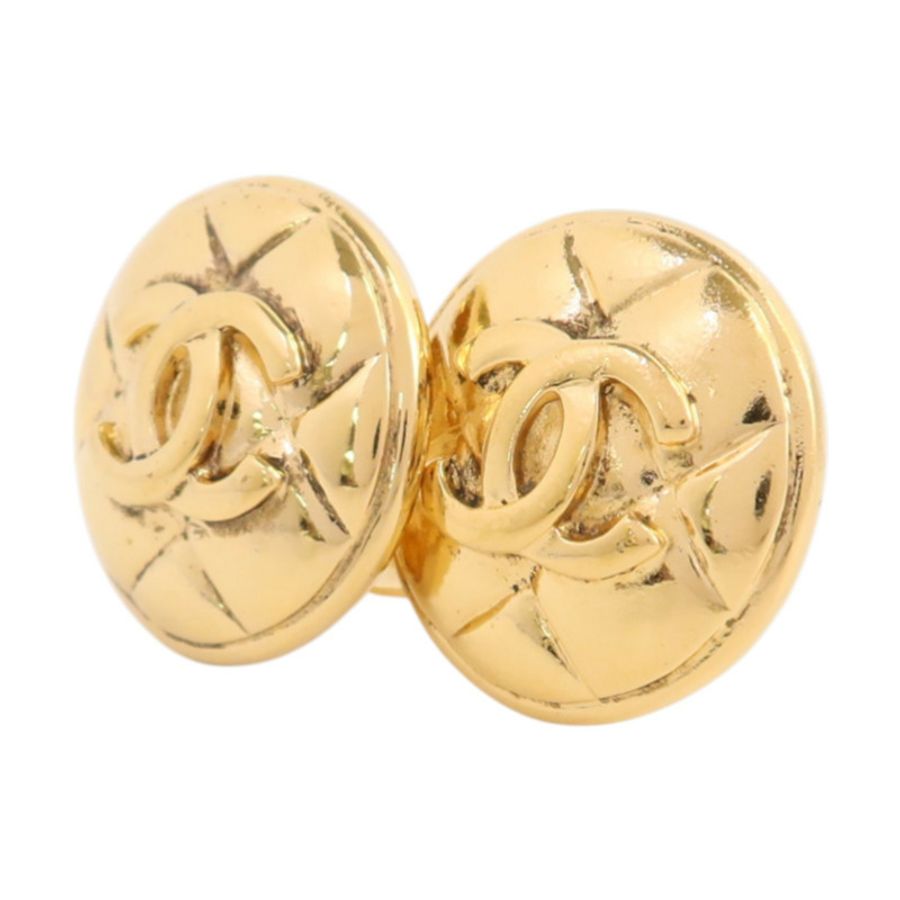 CHANEL 金屬Vintage Earring金扣耳環-1