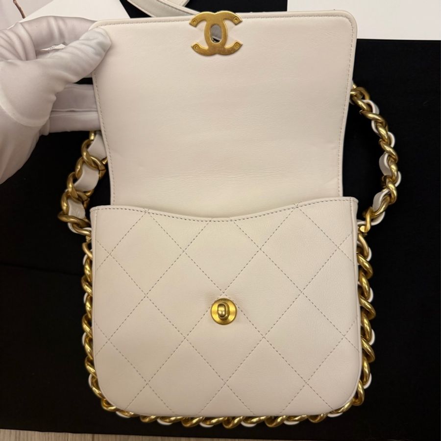 Chanel  /全新 全配 /牛皮復古仿舊粗鍊包-1