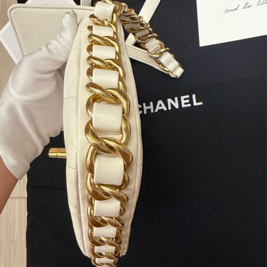 Chanel  /全新 全配 /牛皮復古仿舊粗鍊包-13