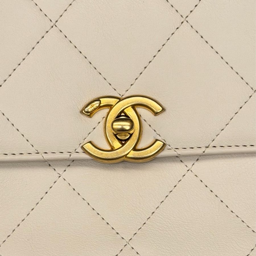 Chanel  /全新 全配 /牛皮復古仿舊粗鍊包-19