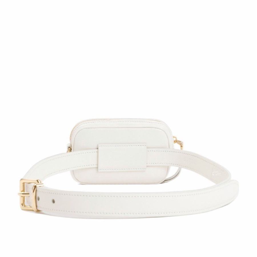 Miu Miu 女士 迷你Matelassé拉鍊腰包均碼碼MINI、12cm*3cm*7cm-2