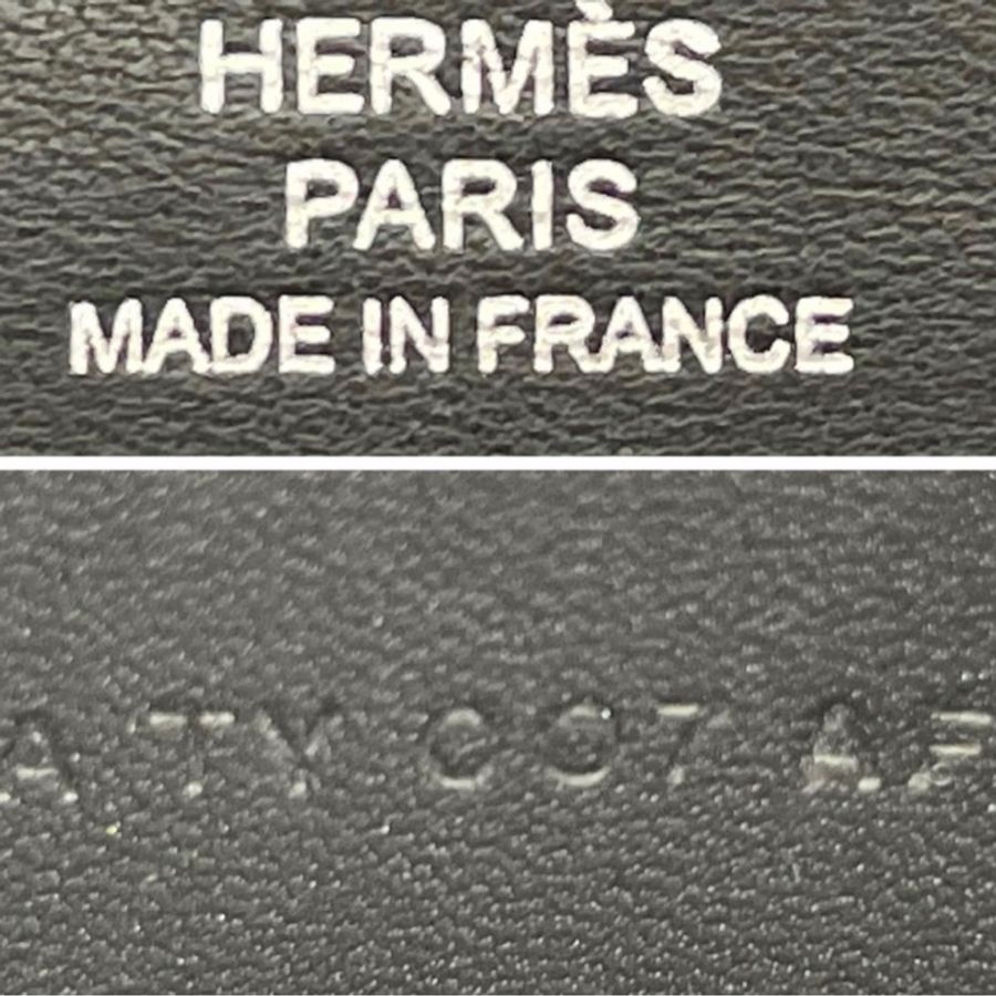 Hermès 愛馬仕曼哈頓雙折長黑色皮夾-8