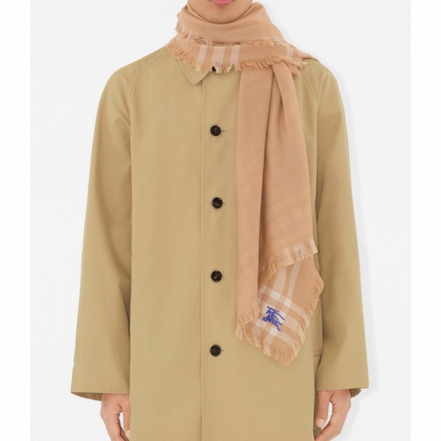 Burberry 男女同款 雙面兩用格紋圍巾均碼碼200cm*65cm-3