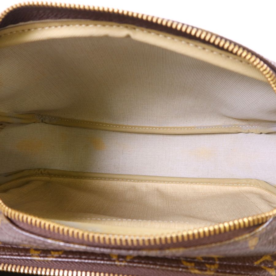 LOUIS VUITTON Monogram Reporter PM金扣肩背袋棕色-5