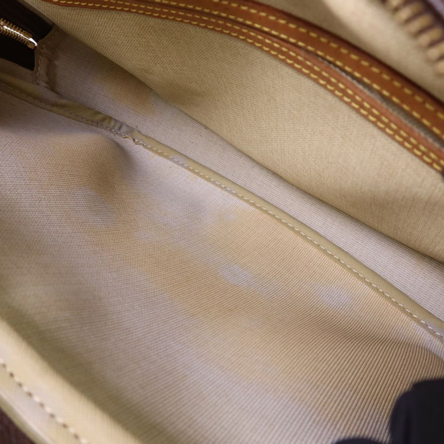 LOUIS VUITTON Monogram Reporter PM金扣肩背袋棕色-18