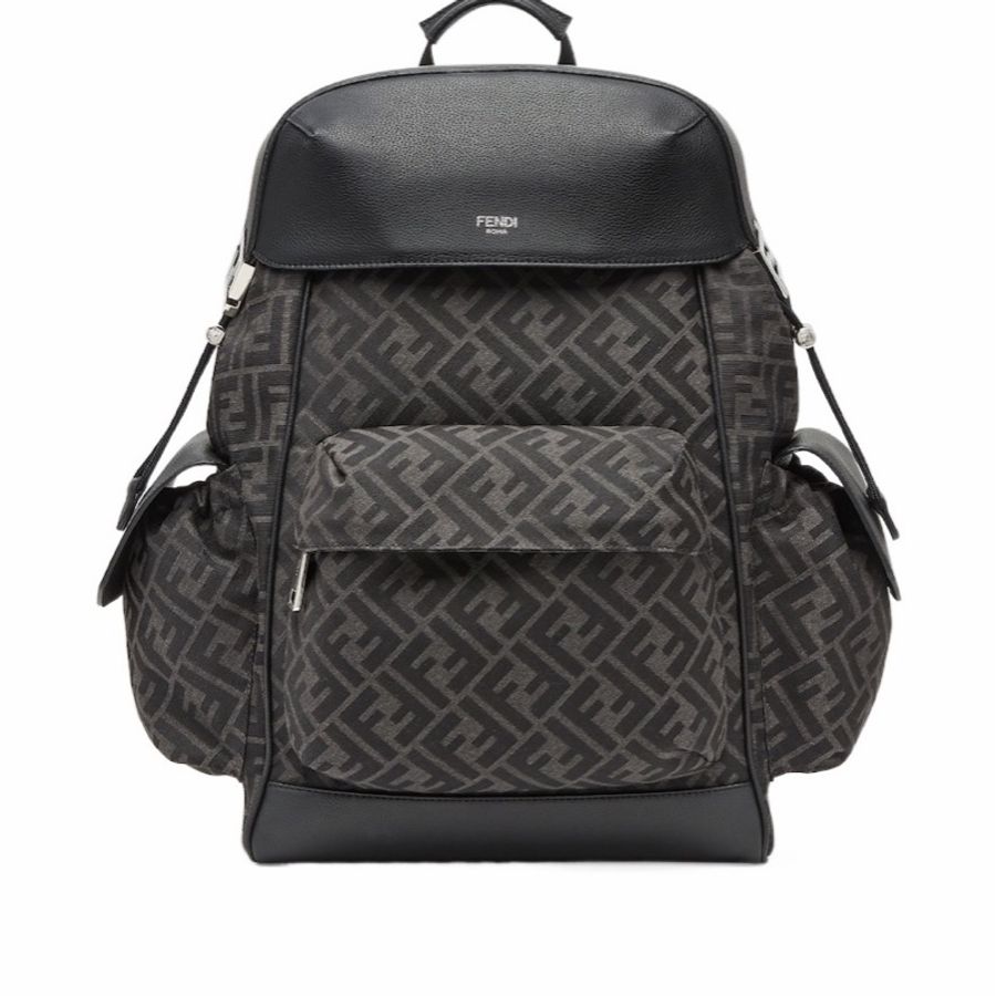 Fendi 男士 FF 提花背包均碼碼大號、41cm*16cm*45cm-0