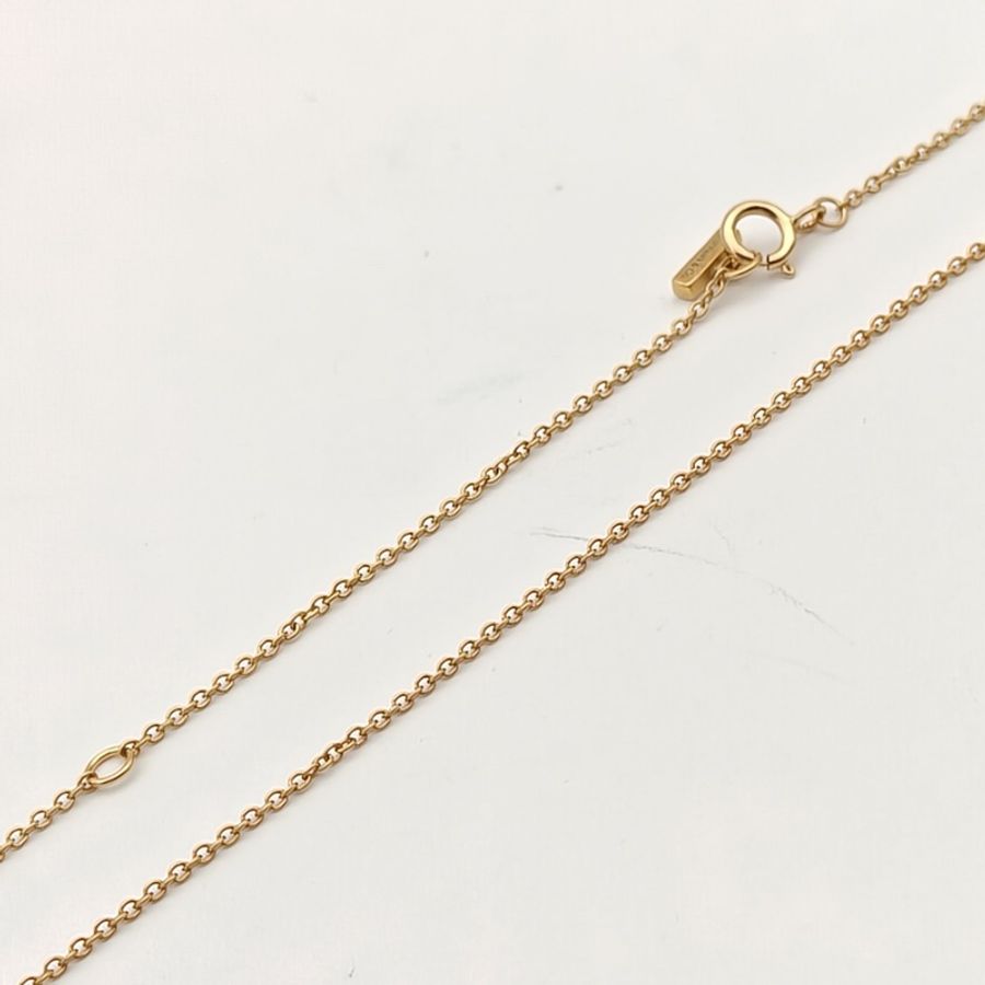 TIFFANY&CO 18K黃金鑽石紅玉髓黃金雙T圓餅帶鑽項鏈-4