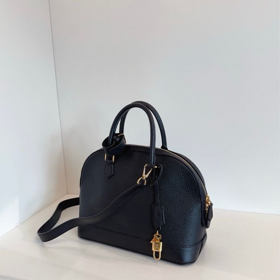 LV 路易威登 限量 全皮黑金荔皮 almabb-2